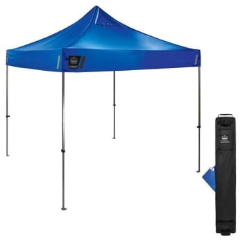 Image for Ergodyne 6000 Single Blue Heavy-Duty Pop-Up Tent 10ftx10ft from HD Supply