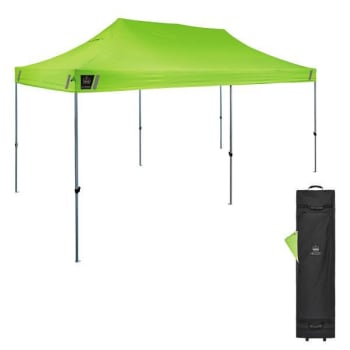 Ergodyne 6015 Single Lime Heavy-Duty Pop-Up Tent 10ftx20ft