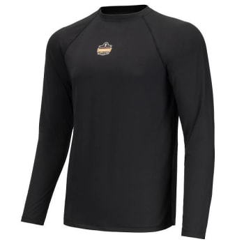 Ergodyne 6436 2XL Black Long Sleeve Lightweight Base Layer Shirt
