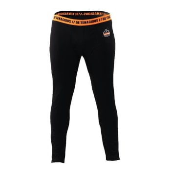 Ergodyne 6480 XL Black Midweight Base Layer Pants 240g