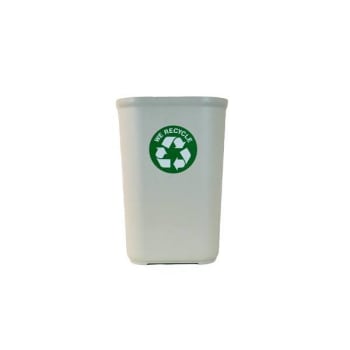 Image for Hapco Fire Retardant 28q Wastebasket Sand/Green We Recycle Package Of 6 from HD Supply