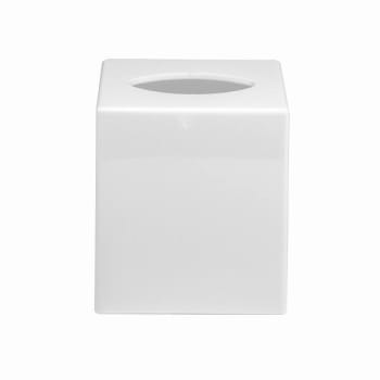 Hapco Certified Green Eco Contour Boutique Tissue Box Cover White Package Of 12