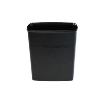 Hapco Eco-Luxury Certified Vegan Leatherette 14q Oval Wastebasket Black 8/Cs