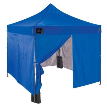 Image for Ergodyne 6053 Single Blue Enclosed Pop-Up Tent Kit - 10ft X 10ft from HD Supply