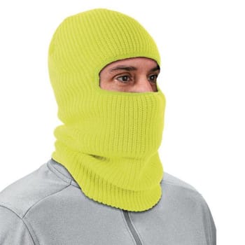 Ergodyne 6829 Lime Balaclava - 2-Layer Rib Knit