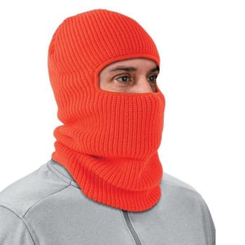 Ergodyne 6829 Orange Balaclava - 2-Layer Rib Knit