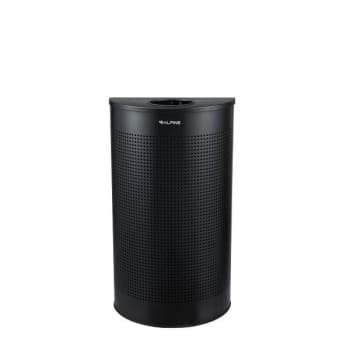 Image for Alpine Industries 12 Gallon Stainless Steel Perforate Half Round Waste Bin Black from HD Supply