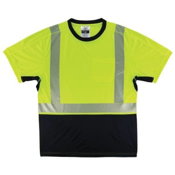 Ergodyne 8283bk M Lime Class 2 Performance T-Shirt Lightweight