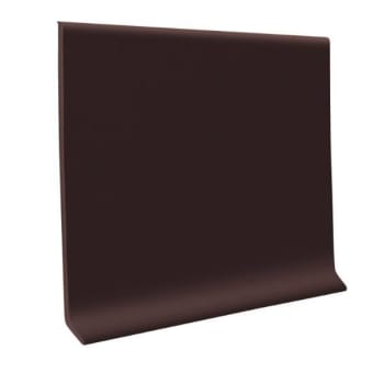 Roppe 4 In X .080 In X 48 In Brown Vinyl Wall Cove Base, Box Of 30