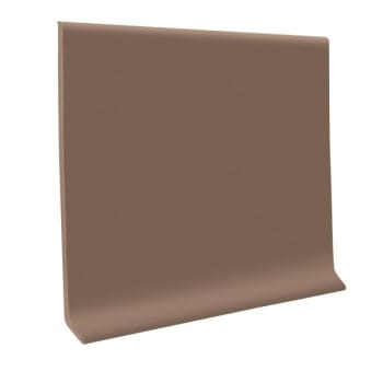 Roppe 4 In X .080 In X 48 In Toffee Vinyl Wall Cove Base