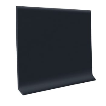Roppe 6 In X .125 In X 48 In Black Thermoplastic Rubber Wall Cove Base