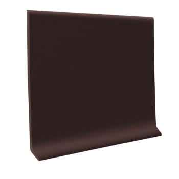 Roppe 6 In X .125 In X 48 In Brown Thermoplastic Rubber Wall Cove Base
