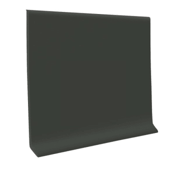 Roppe 6 In X .125 In X 48 In Black Brown Thermoplastic Rubber Wall Cove Base