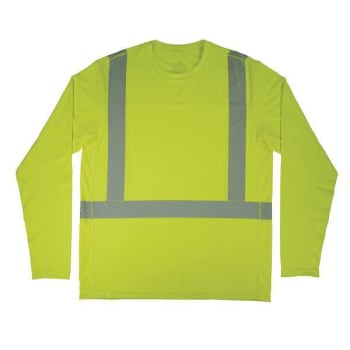 Ergodyne 6688 3xl Lime Class 2 Hi-Vis Sun Shirt Cooling Uv-Protection