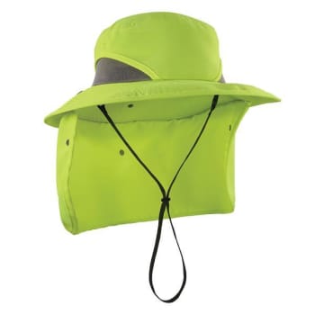 Ergodyne 8934 L/XL Lime Ranger Hat Neck Shade