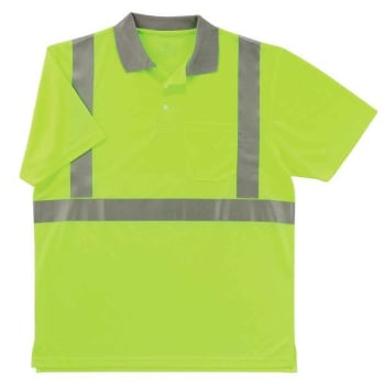 Ergodyne 8295 XL Lime Class 2 Hi-Vis Polo Shirt