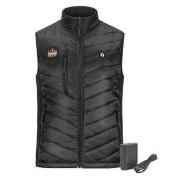 Ergodyne 6495 2XL Black Rechargeable Heated Vest With Battery