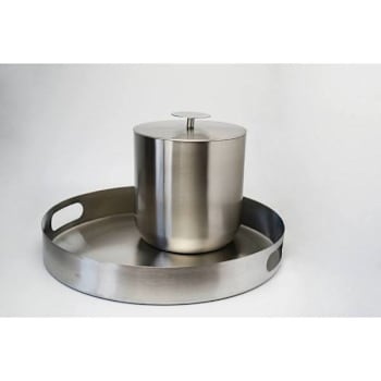Hapco Brushed Stainless Steel 3q Double Metal Wall Ice Bucket Package Of 6