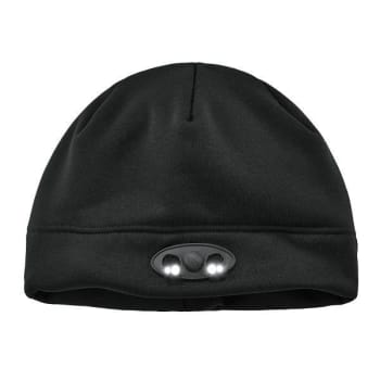Ergodyne 6804 Black Skull Cap Winter Hat With LED Lights