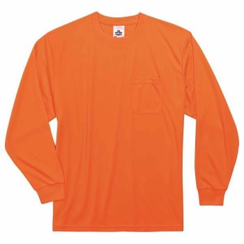 Ergodyne 8091 2XL Orange Non-Certified Hi-Vis Long Sleeve Shirt