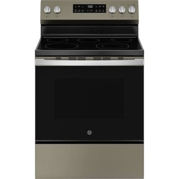 Image for GE ENERGY STAR 30 In. 5.3 cu. ft. Smooth Electric SmartHQ Freestanding Range, Crisp Mode, Self-Clean, Slate from HD Supply