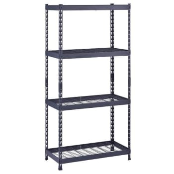 Image for Husky 4-Shelf Steel Heavy-Duty Garage Storage Shelving Unit In Black from HD Supply