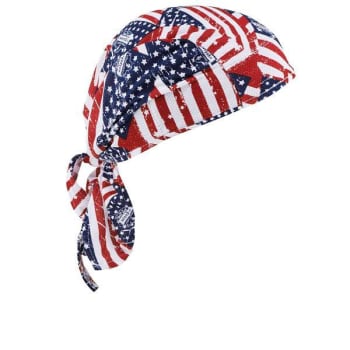 Ergodyne 6615 Stars/Stripes High-Performance Terry Cloth Bandana Tie Case Of 6