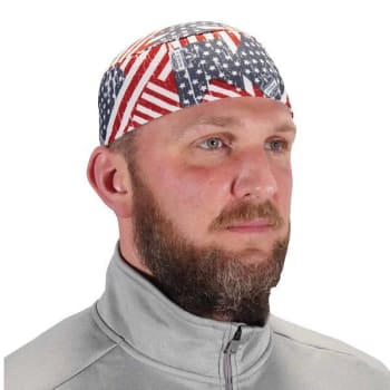 Ergodyne 6630 Stars And Stripes High-Performance Terry Cloth Skull Cap Case Of 6