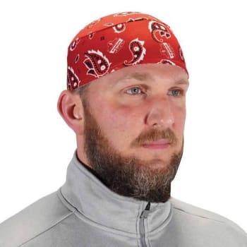 Ergodyne 6630 Red Western High-Performance Terry Cloth Skull Cap Case Of 6