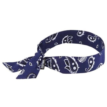Image for Ergodyne 6700 Navy Western Cooling Bandana Headband Polymer Tie Case Of 24 from HD Supply