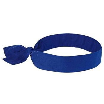Ergodyne 6700 Solid Blue Cooling Bandana Headband Polymer Tie Case Of 24
