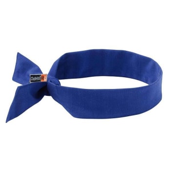 Image for Ergodyne 6700fr Blue Fr Cooling Bandana Headband Tie Case Of 6 from HD Supply
