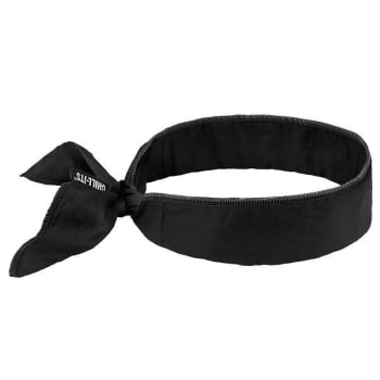 Image for Ergodyne 6702 Black Cooling Bandana Embedded Polymers Tie Top Case Of 12 from HD Supply