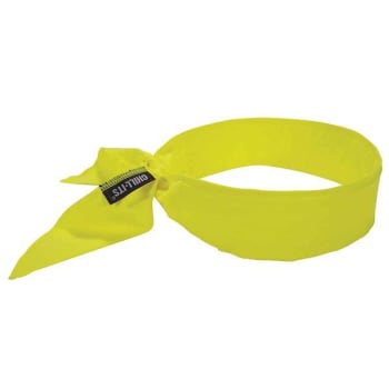 Image for Ergodyne 6702 Lime Cooling Bandana Embedded Polymers Tie Top Case Of 12 from HD Supply