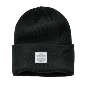 Ergodyne 6806 Black Cuffed Rib Knit Winter Hat Case Of 6