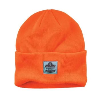 Ergodyne 6806 Orange Cuffed Rib Knit Winter Hat Case Of 6