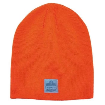 Ergodyne 6812 Orange Rib Knit Winter Hat Case Of 6