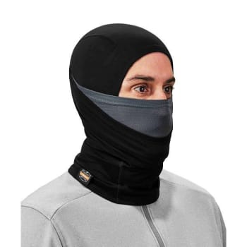 Ergodyne 6844 Black Dual-Layer Balaclava Face Mask Top Case Of 12