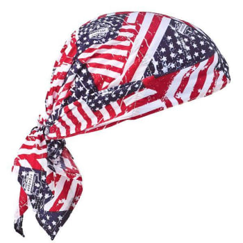 Ergodyne 6710ct Stars And Stripes Cooling Bandana Triangle Hat Pva Tie Case Of 6