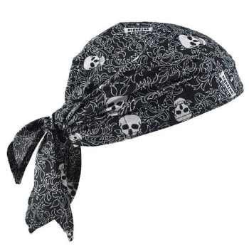 Ergodyne 6710ct Skulls Cooling Bandana Triangle Hat Pva Tie Case Of 6