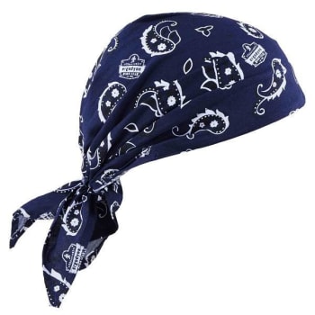 Ergodyne 6710 Navy Western Cooling Bandana Triangle Hat Polymers Tie Case Of 24