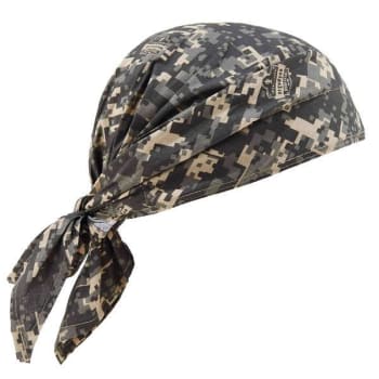 Ergodyne 6710 Camo Cooling Bandana Triangle Hat Polymers Tie Case Of 24