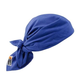 Ergodyne 6710fr Blue Fr Cooling Bandana Triangle Hat Tie Case Of 6