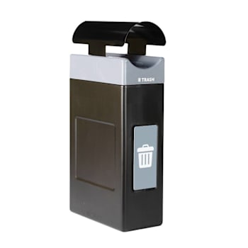 Image for Commercial Zone® Avante™ Trash Container, 30-Gallon Narrow Unit W/Canopy Lid, Liner Included from HD Supply