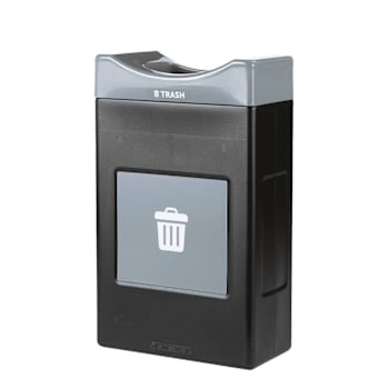 Commercial Zone® Avante™ Trash Container, 30-Gallon Shallow Open Top Unit, Liner Included