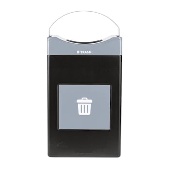 Image for Commercial Zone® Avante™ Trash Container, 30-Gallon Shallow Unit W/Canopy Lid, Liner Included from HD Supply