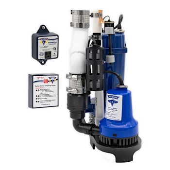 Image for PRO Series Pumps Combination 1/3 HP Primary Battery Backup Sump Pump System from HD Supply