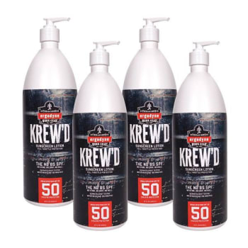 Ergodyne 6355 32oz Spf 50 Sunscreen Lotion Package Of 4