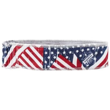Ergodyne 6605 Stars And Stripes High-Performance Terry Cloth Sweatband Case Of 6