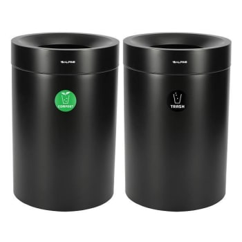 Image for Alpine Industries 50 Gallon Ss Compost Bin Receptacle And Trash Can In Black from HD Supply